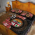 Personalised Fiji Day Quilt Bed Set Fijian Tapa Pattern Mix Tagimoucia - Brown Version