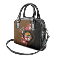 Personalised Fiji Day Shoulder Handbag Fijian Tapa Pattern Mix Tagimoucia - Brown Version LT14 - Polynesian Pride