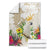 New Zealand Cacatua Galerita Blanket Aotearoa Cockatoo Tropical Flowers