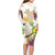 New Zealand Cacatua Galerita Family Matching Long Sleeve Bodycon Dress and Hawaiian Shirt Aotearoa Cockatoo Tropical Flowers