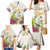 New Zealand Cacatua Galerita Family Matching Mermaid Dress and Hawaiian Shirt Aotearoa Cockatoo Tropical Flowers