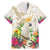 New Zealand Cacatua Galerita Family Matching Mermaid Dress and Hawaiian Shirt Aotearoa Cockatoo Tropical Flowers