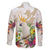 New Zealand Cacatua Galerita Family Matching Mermaid Dress and Hawaiian Shirt Aotearoa Cockatoo Tropical Flowers