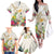 New Zealand Cacatua Galerita Family Matching Off The Shoulder Long Sleeve Dress and Hawaiian Shirt Aotearoa Cockatoo Tropical Flowers