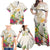 New Zealand Cacatua Galerita Family Matching Off Shoulder Maxi Dress and Hawaiian Shirt Aotearoa Cockatoo Tropical Flowers