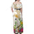 New Zealand Cacatua Galerita Family Matching Off Shoulder Maxi Dress and Hawaiian Shirt Aotearoa Cockatoo Tropical Flowers