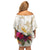 New Zealand Cacatua Galerita Family Matching Off Shoulder Short Dress and Hawaiian Shirt Aotearoa Cockatoo Tropical Flowers