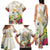 New Zealand Cacatua Galerita Family Matching Tank Maxi Dress and Hawaiian Shirt Aotearoa Cockatoo Tropical Flowers