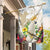 New Zealand Cacatua Galerita Garden Flag Aotearoa Cockatoo Tropical Flowers