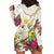 New Zealand Cacatua Galerita Hoodie Dress Aotearoa Cockatoo Tropical Flowers