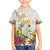 New Zealand Cacatua Galerita Kid Hawaiian Shirt Aotearoa Cockatoo Tropical Flowers