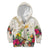 New Zealand Cacatua Galerita Kid Hoodie Aotearoa Cockatoo Tropical Flowers