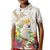 New Zealand Cacatua Galerita Kid Polo Shirt Aotearoa Cockatoo Tropical Flowers