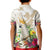 New Zealand Cacatua Galerita Kid Polo Shirt Aotearoa Cockatoo Tropical Flowers