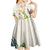 New Zealand Cacatua Galerita Kid Short Sleeve Dress Aotearoa Cockatoo Tropical Flowers