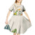 New Zealand Cacatua Galerita Kid Short Sleeve Dress Aotearoa Cockatoo Tropical Flowers