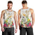 New Zealand Cacatua Galerita Men Tank Top Aotearoa Cockatoo Tropical Flowers