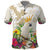 New Zealand Cacatua Galerita Polo Shirt Aotearoa Cockatoo Tropical Flowers