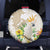 New Zealand Cacatua Galerita Spare Tire Cover Aotearoa Cockatoo Tropical Flowers