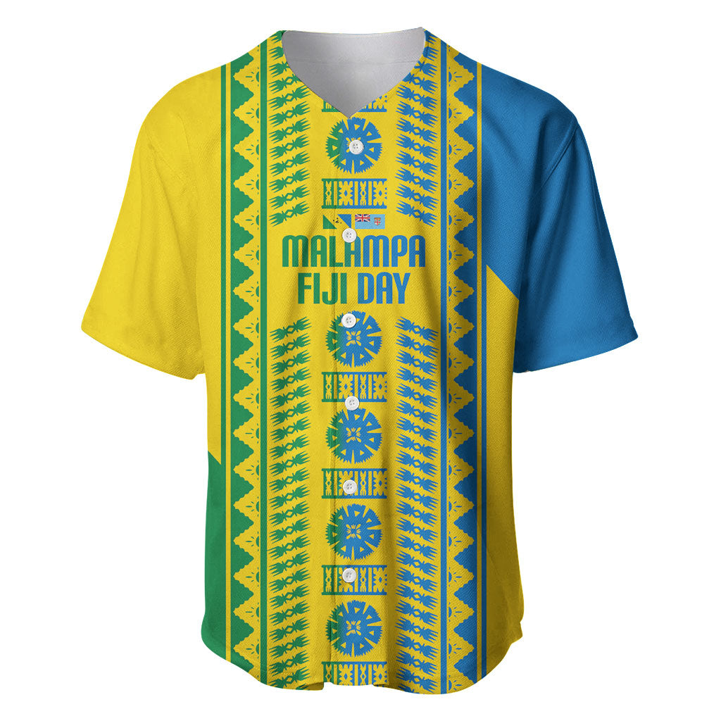 Malampa Fiji Day Baseball Jersey 10 October Together We Grow Tapa Motifs