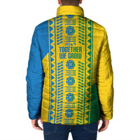 Malampa Fiji Day Padded Jacket 10 October Together We Grow Tapa Motifs LT14 - Polynesian Pride