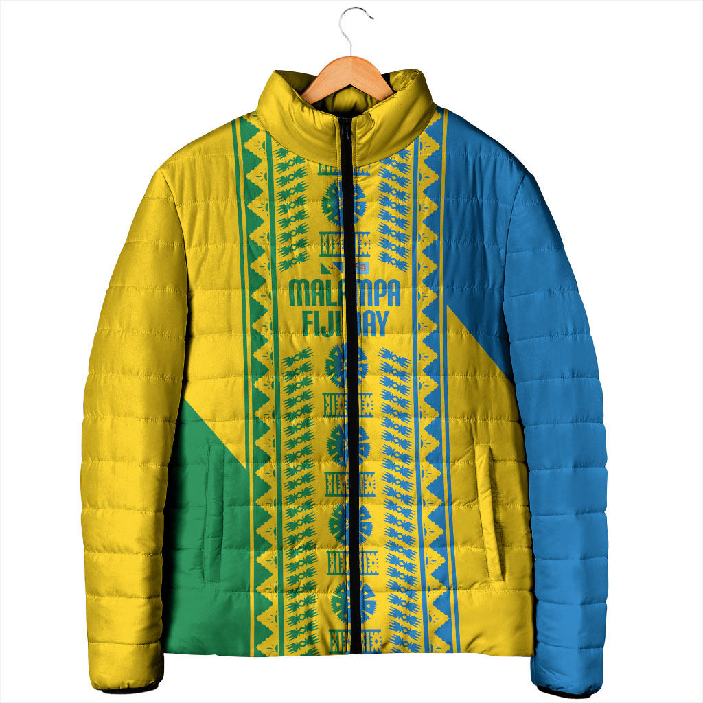 Malampa Fiji Day Padded Jacket 10 October Together We Grow Tapa Motifs LT14 - Polynesian Pride