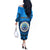 Personalised Yap Constitution Day Off The Shoulder Long Sleeve Dress FSM Seal Happy 24 December LT14 - Polynesian Pride