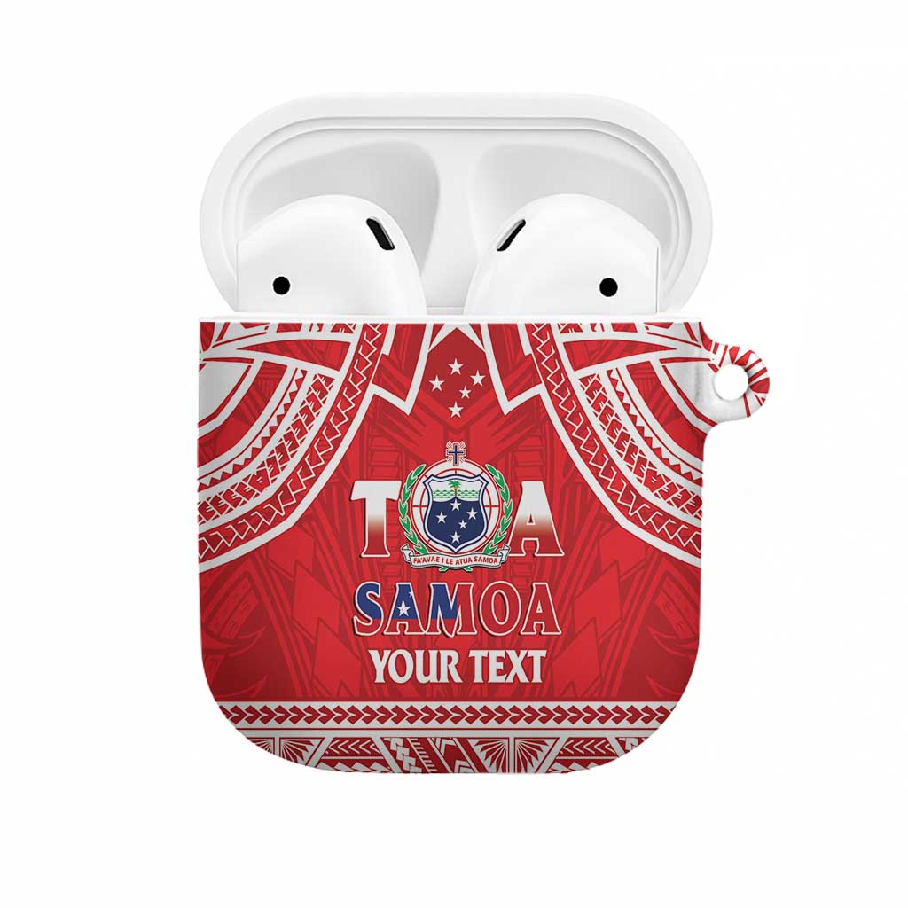 Samoa Rugby Custom AirPods Case Toa Samoa Pacific Sporty Red LT14 Red - Polynesian Pride