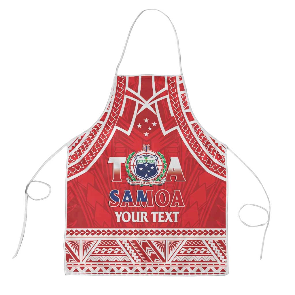 Samoa Rugby Custom Apron Toa Samoa Pacific Sporty Red LT14 Red - Polynesian Pride