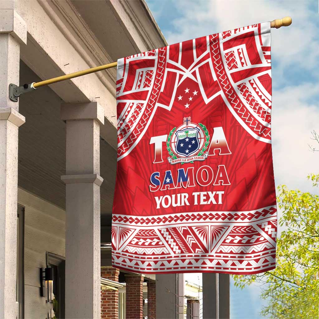 Samoa Rugby Custom Garden Flag Toa Samoa Pacific Sporty Red LT14 House Flag Red - Polynesian Pride