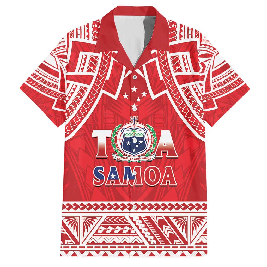 Samoa Rugby Custom Hawaiian Shirt Toa Samoa Pacific Sporty Red LT14 Red - Polynesian Pride