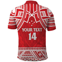 Samoa Rugby Custom Polo Shirt Toa Samoa Pacific Sporty Red LT14 - Polynesian Pride