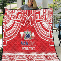 Samoa Rugby Custom Quilt Toa Samoa Pacific Sporty Red LT14 Red - Polynesian Pride