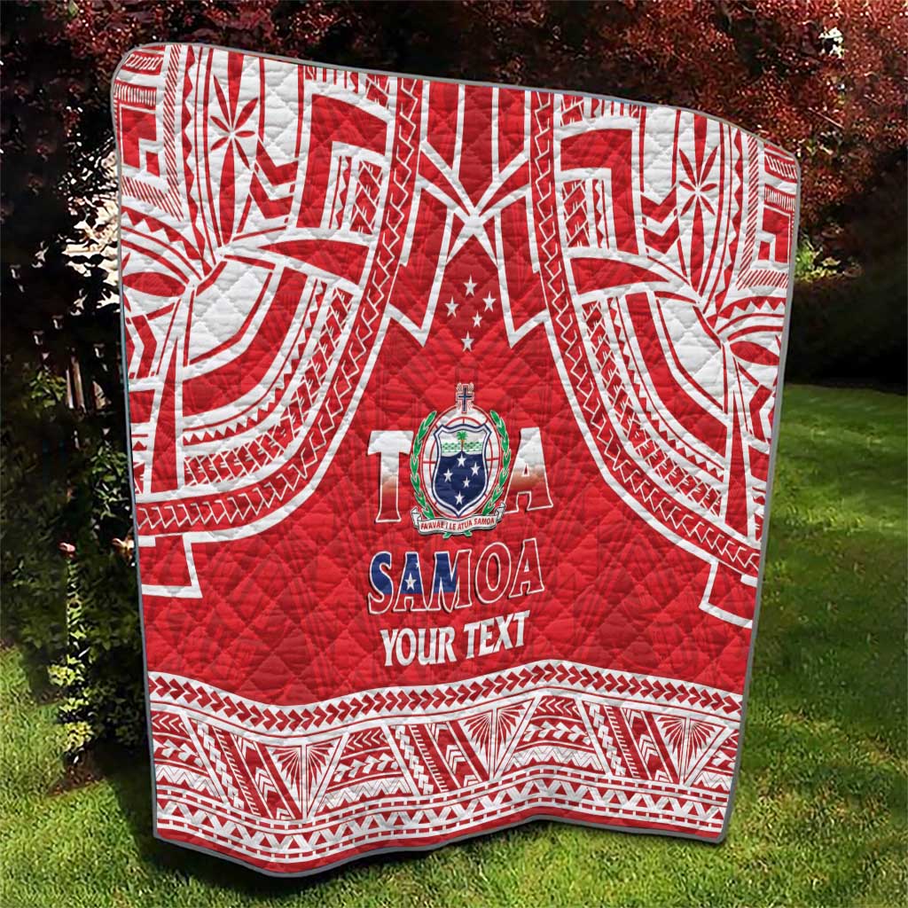 Samoa Rugby Custom Quilt Toa Samoa Pacific Sporty Red LT14 - Polynesian Pride