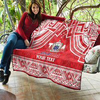 Samoa Rugby Custom Quilt Toa Samoa Pacific Sporty Red LT14 - Polynesian Pride