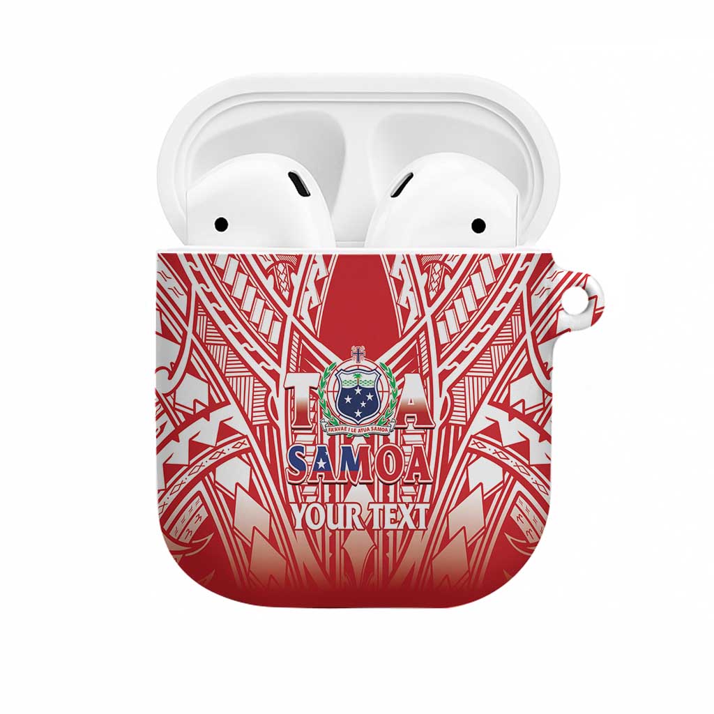 Toa Samoa Rugby Custom AirPods Case Samoa mo Samoa Polynesian Pacific Red LT14 Red - Polynesian Pride