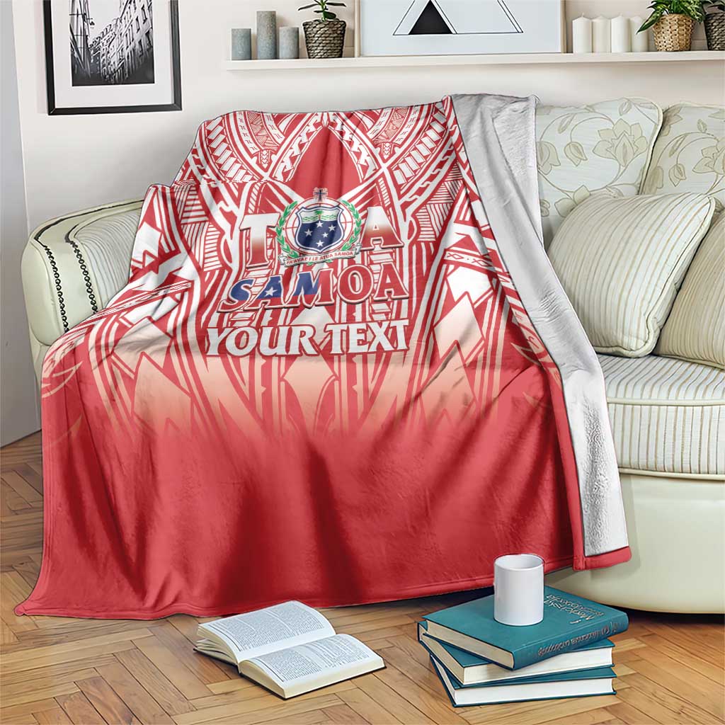 Toa Samoa Rugby Custom Blanket Samoa mo Samoa Polynesian Pacific Red LT14 Red - Polynesian Pride