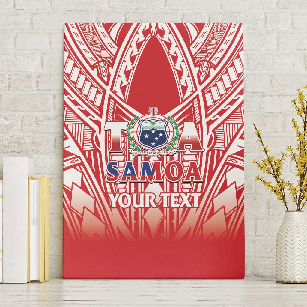 Toa Samoa Rugby Custom Canvas Wall Art Samoa mo Samoa Polynesian Pacific Red LT14 Without Frame Red - Polynesian Pride