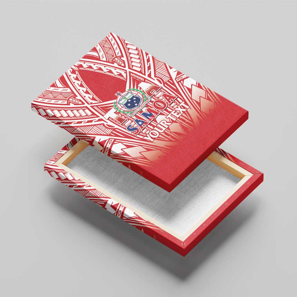 Toa Samoa Rugby Custom Canvas Wall Art Samoa mo Samoa Polynesian Pacific Red LT14 - Polynesian Pride