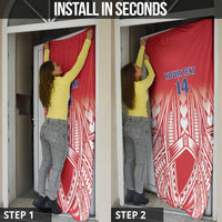 Toa Samoa Rugby Custom Door Cover Samoa mo Samoa Polynesian Pacific Red LT14 - Polynesian Pride