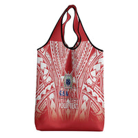Toa Samoa Rugby Custom Grocery Bag Samoa mo Samoa Polynesian Pacific Red LT14 - Polynesian Pride