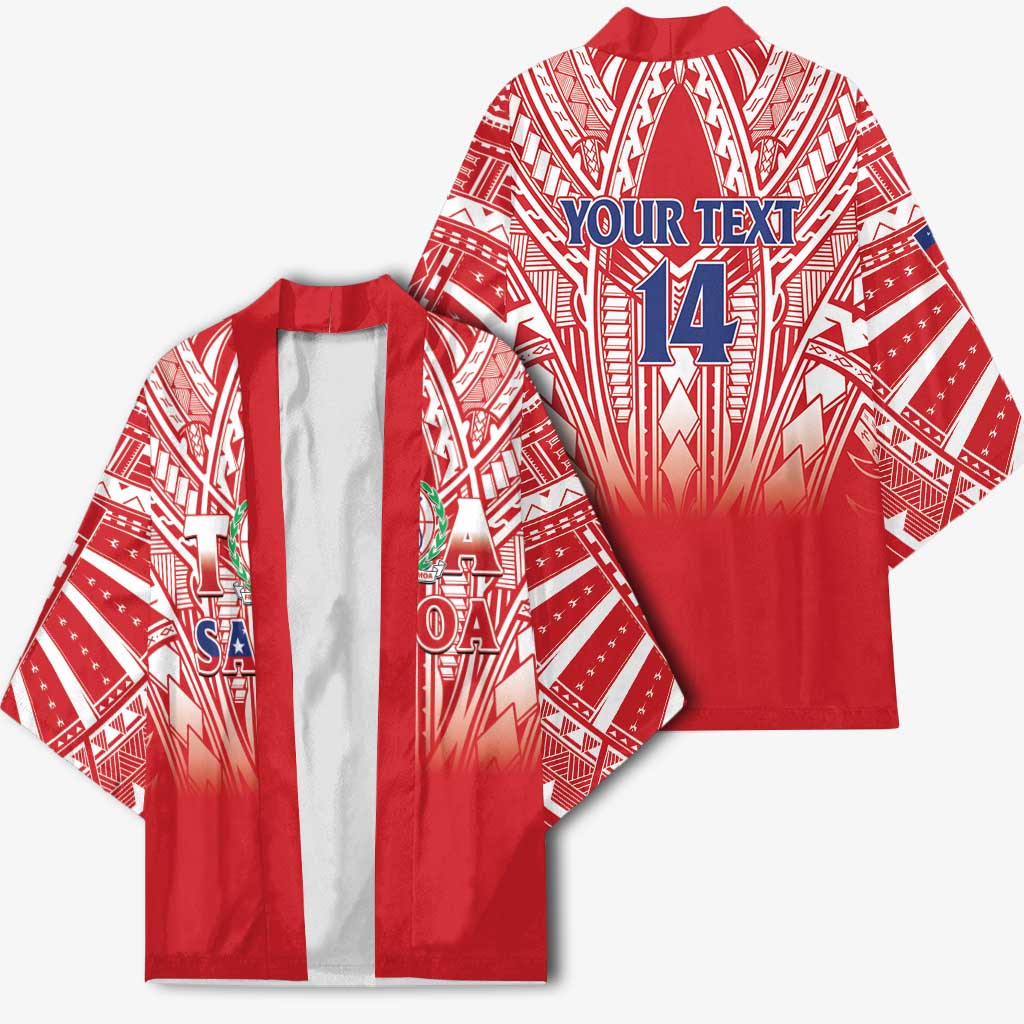 Toa Samoa Rugby Custom Kimono Samoa mo Samoa Polynesian Pacific Red LT14 - Polynesian Pride