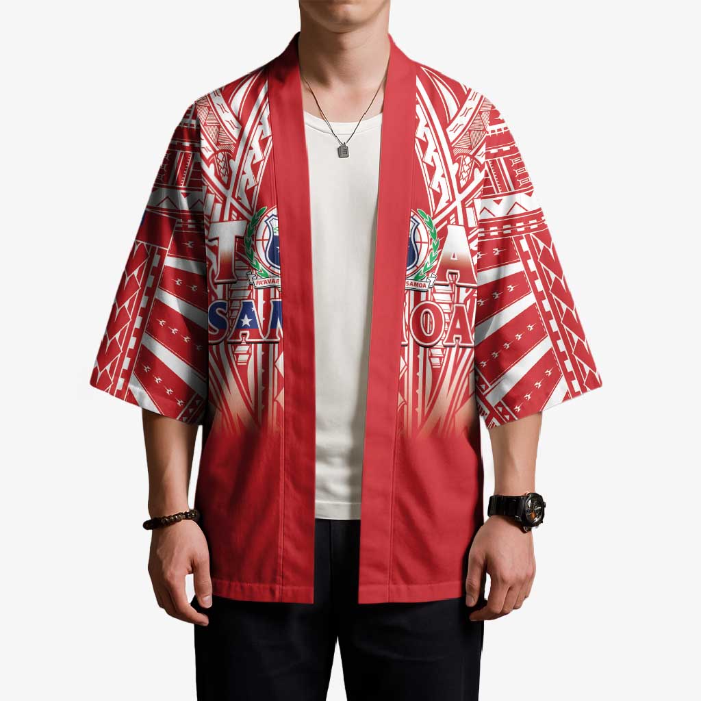 Toa Samoa Rugby Custom Kimono Samoa mo Samoa Polynesian Pacific Red LT14 - Polynesian Pride