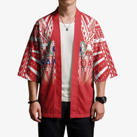 Toa Samoa Rugby Custom Kimono Samoa mo Samoa Polynesian Pacific Red LT14 - Polynesian Pride