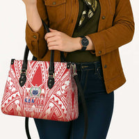 Toa Samoa Rugby Custom Leather Bag Samoa mo Samoa Polynesian Pacific Red LT14 - Polynesian Pride