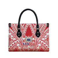 Toa Samoa Rugby Custom Leather Bag Samoa mo Samoa Polynesian Pacific Red LT14 - Polynesian Pride