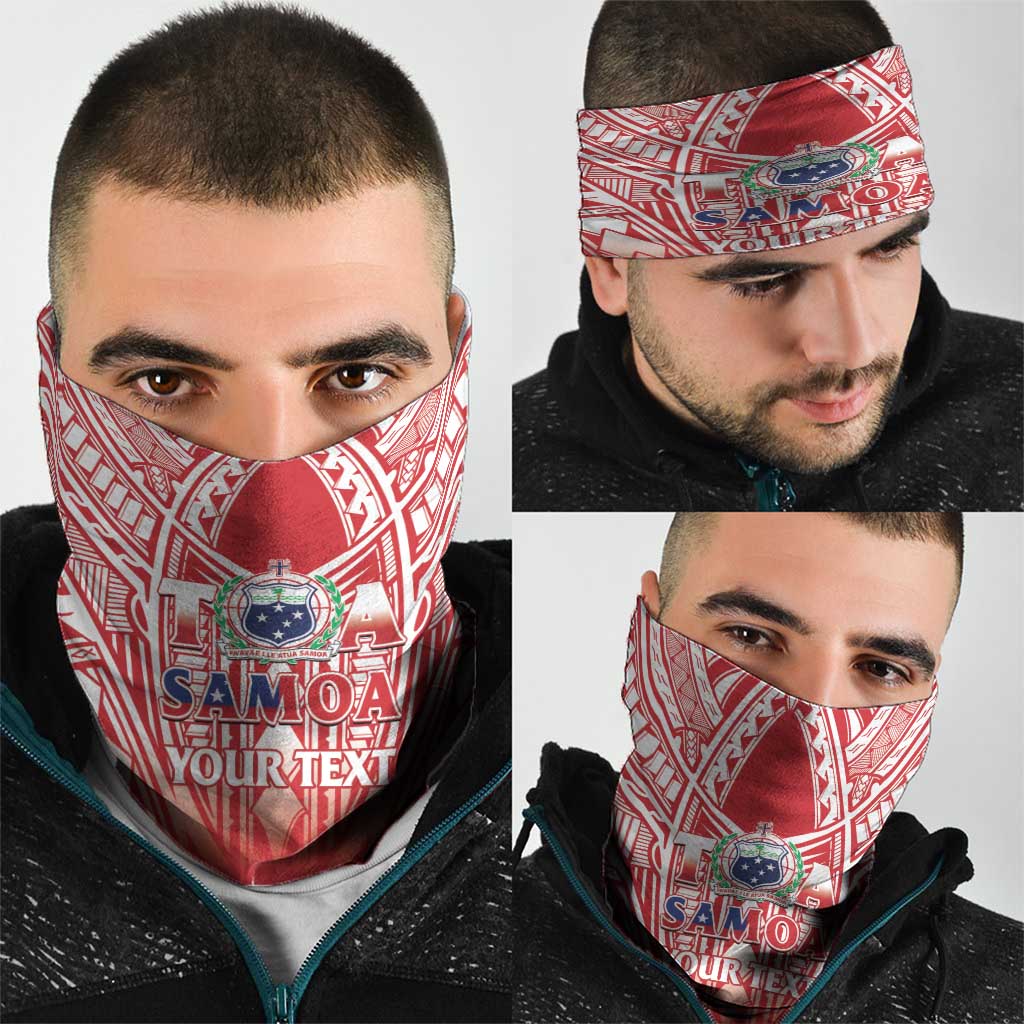Toa Samoa Rugby Custom Neck Gaiter Samoa mo Samoa Polynesian Pacific Red LT14 - Polynesian Pride
