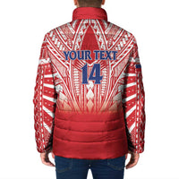 Toa Samoa Rugby Custom Padded Jacket Samoa mo Samoa Polynesian Pacific Red LT14 - Polynesian Pride