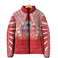 Toa Samoa Rugby Custom Padded Jacket Samoa mo Samoa Polynesian Pacific Red LT14 - Polynesian Pride