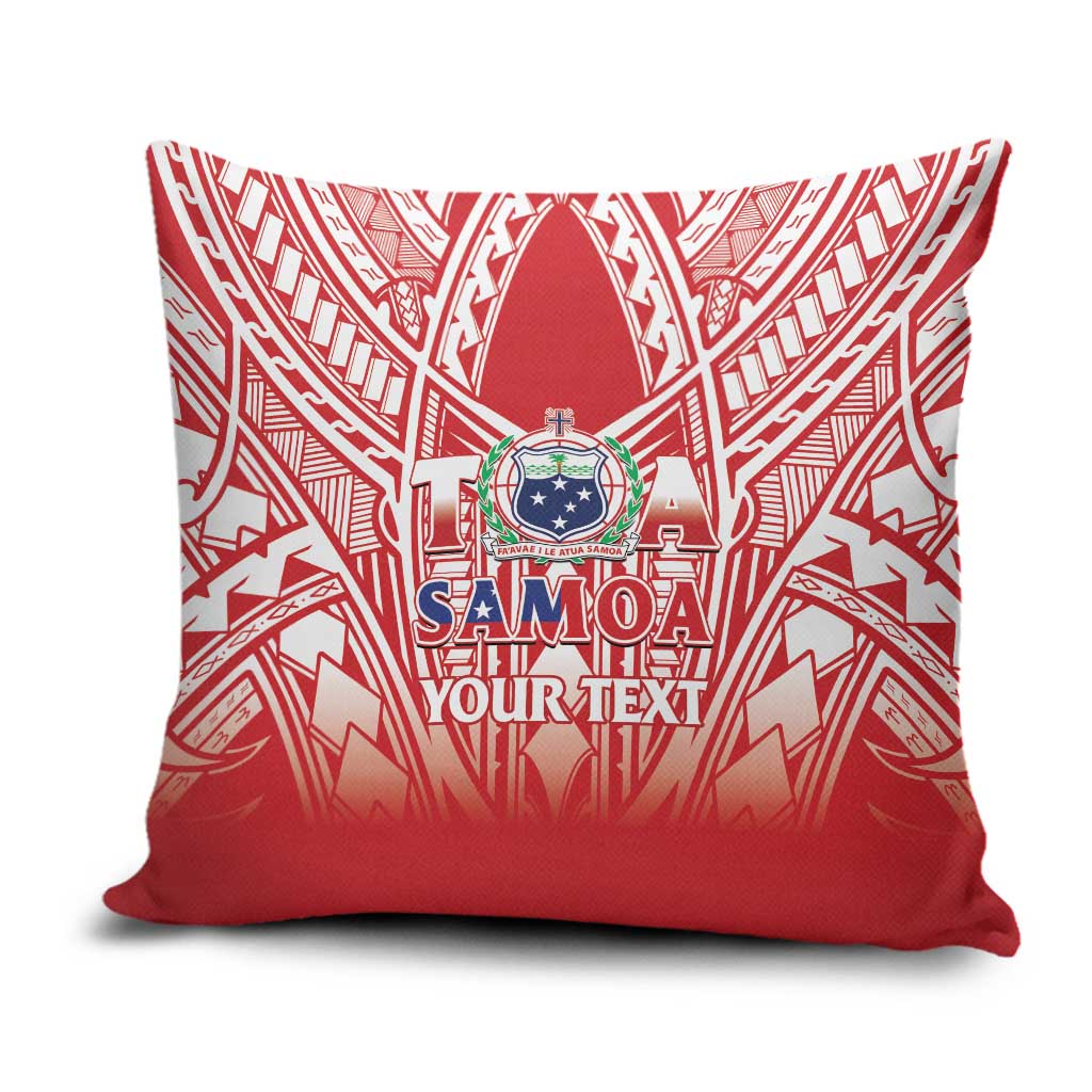 Toa Samoa Rugby Custom Pillow Cover Samoa mo Samoa Polynesian Pacific Red LT14 Red - Polynesian Pride